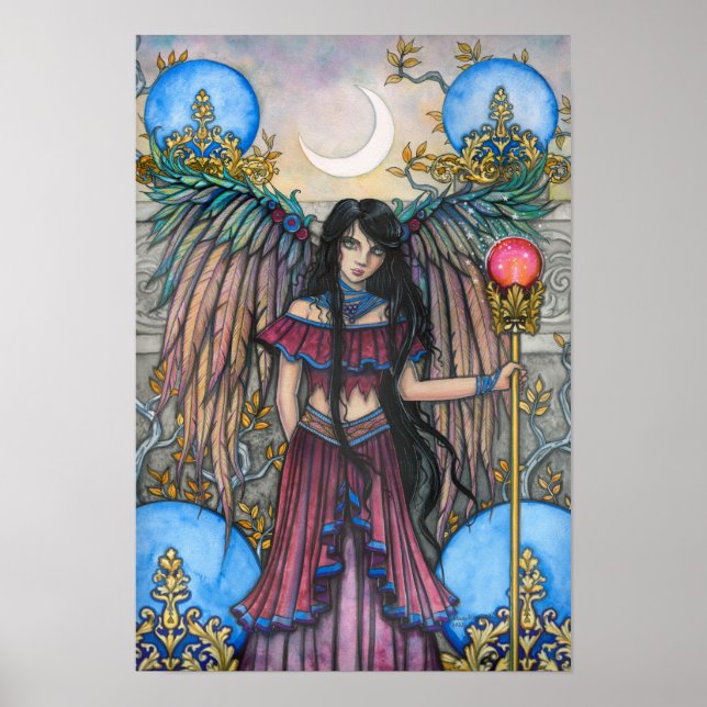 Póster Fantasía de aves nocturnas Fairy Art de Molly Harr (Frente)