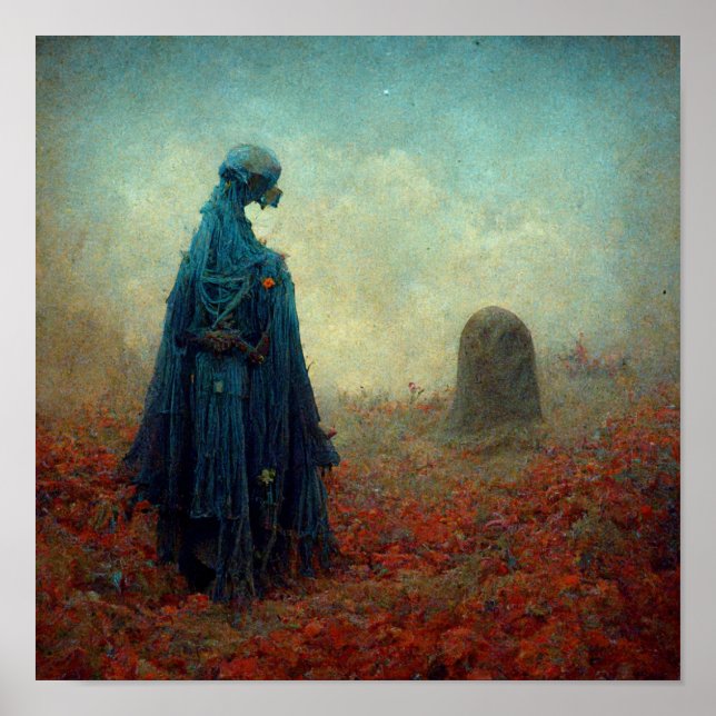 Póster Fantasía de ciencia ficción en la tumba surrealist (Frente)