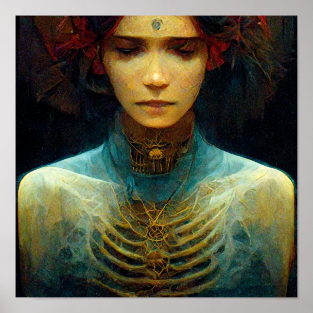 Póster Fantasía de ciencia ficción en la vista interior