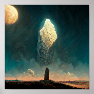 Póster Fantasía de Ciencia Ficción Monolith 3