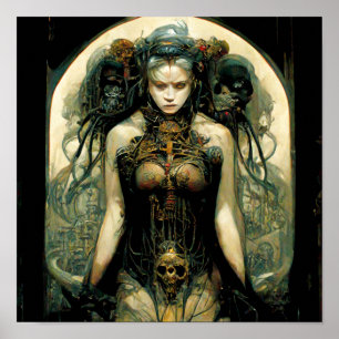 Póster Fantasía de Ciencia Tecnología Orgánica