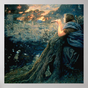 Póster "Fantasía de Crepúsculo" por Edward Robert Hughes