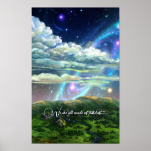 Póster Fantasía de galaxia de estrellas Cosmis