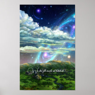 Póster Fantasía de galaxia de estrellas Cosmis