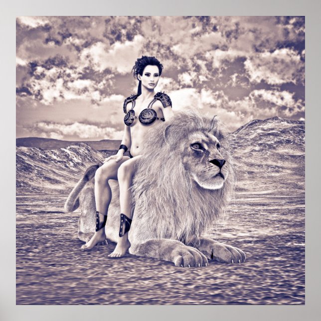 Póster Fantasía de la Reina León (Frente)