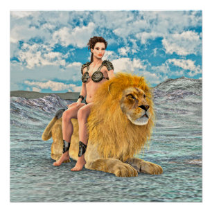 Póster Fantasía de la Reina León