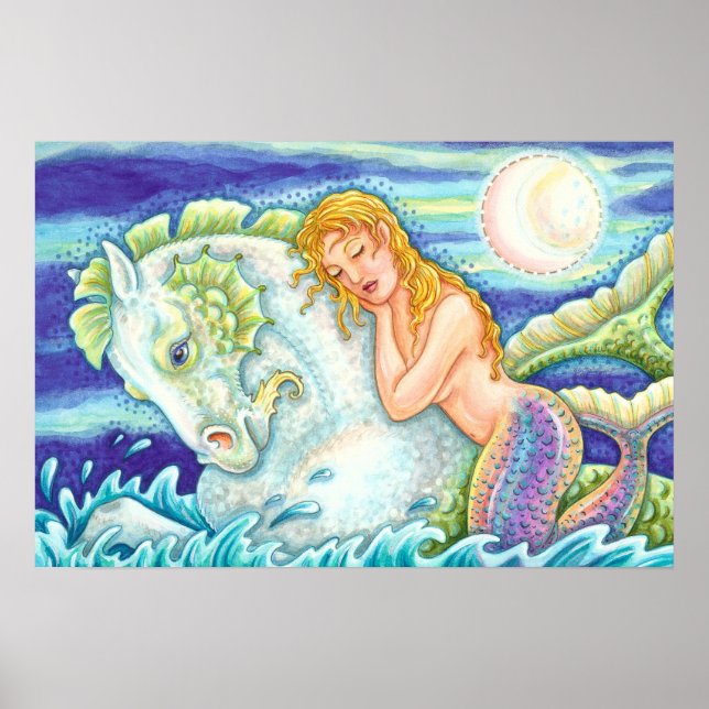 PÓSTER FANTASÍA DE SAILOR MERMAID RIDING MERHORSE (Frente)