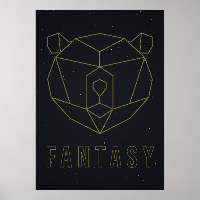 Póster Fantasía del origami amarillo poster de afirmación (Frente)