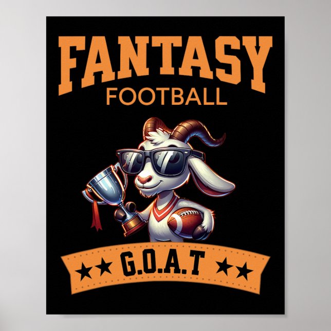 Póster Fantasía divertida campeona de fútbol (Frente)