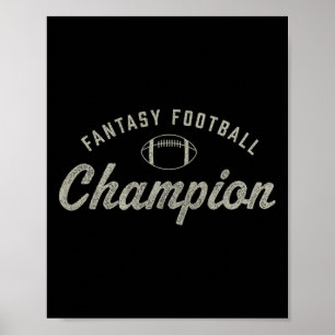 Póster Fantasía divertida campeona de fútbol en la tempor