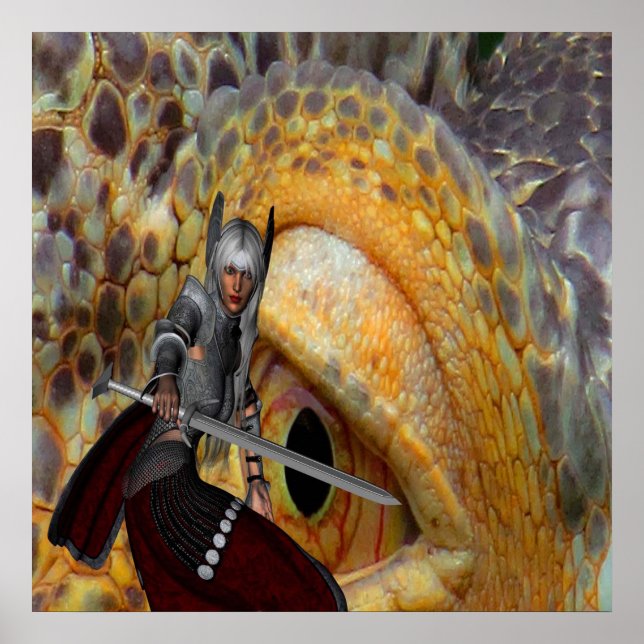 Póster Fantasía Dragon Folk Tale (Frente)