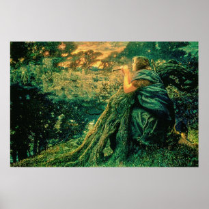 Póster "Fantasía en el Crepúsculo" por Edward Robert Hugh