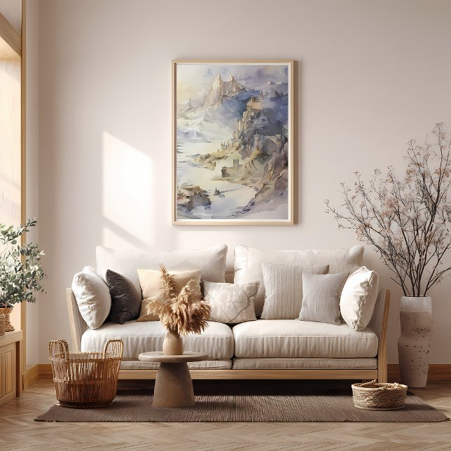 Póster Fantasía en la fortaleza acantilado frente al mar (Subido por el creador)