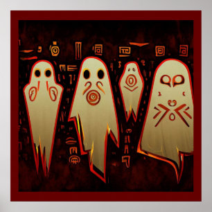 Póster Fantasía Fantasía Egipcia Fantasma Halloween 1