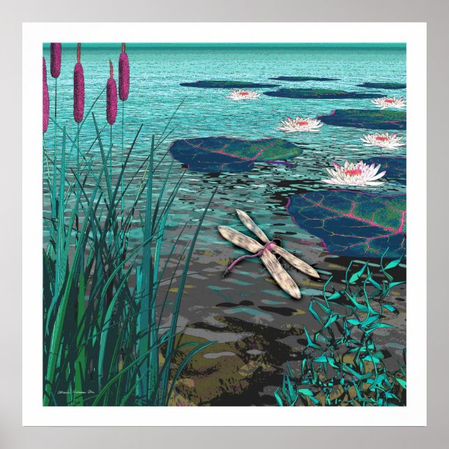 Póster Fantasía floral 4 (Frente)