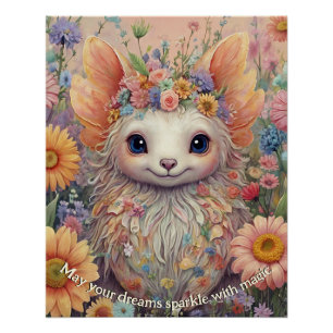 Póster Fantasia Floral Adorable Pastel Amigo Primavera
