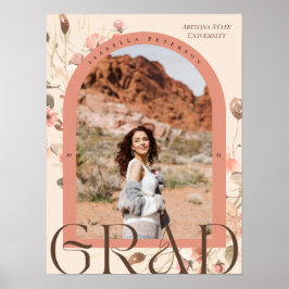 Póster Fantasía floral: Graduación del arco de Moda Boho