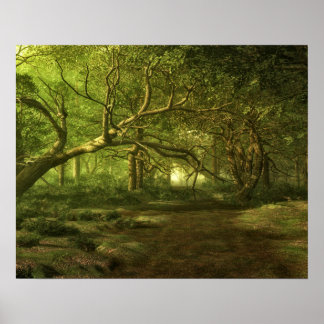 Póster Fantasía forestal
