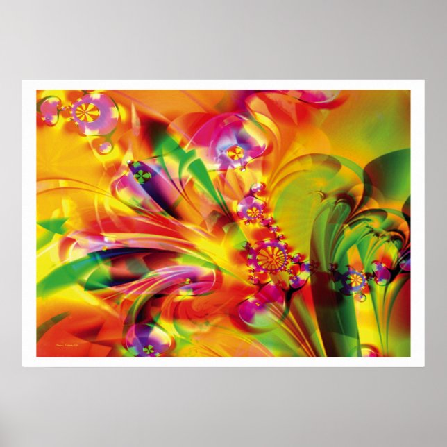 Póster Fantasía fractal 15 (Frente)