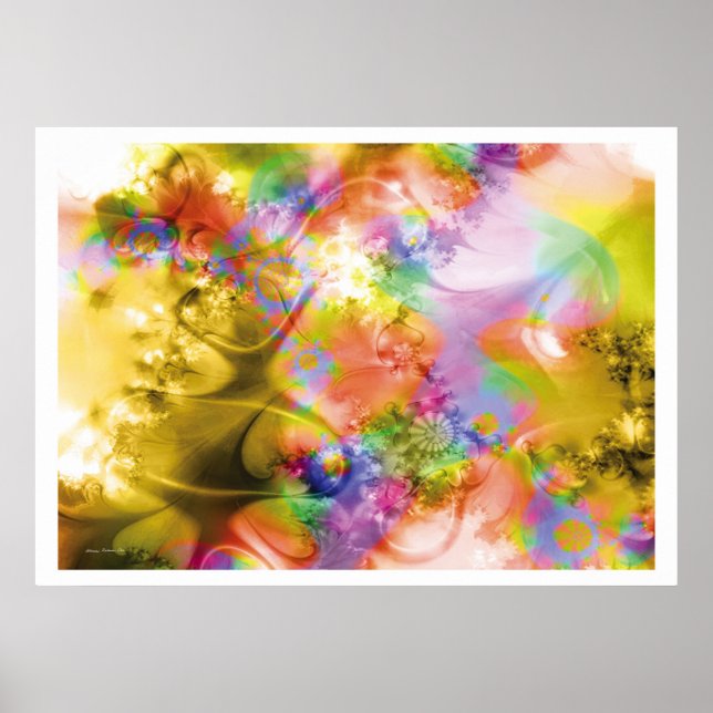 Póster Fantasía fractal 16 (Frente)