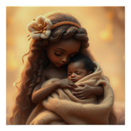 Póster Fantasía Láctea: Madre y arte del bebé