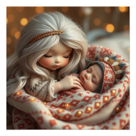 Póster Fantasía Láctea: Madre y arte del bebé