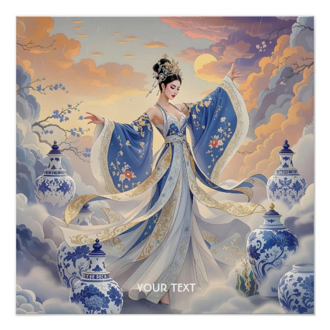 Póster Fantasía linda actriz de ópera (Anverso)