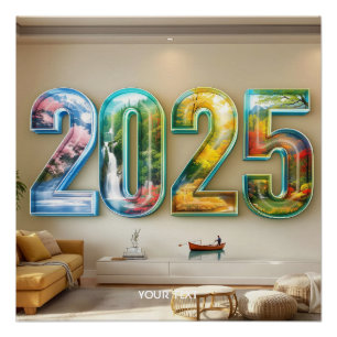 Póster Fantasía Lindo 2025 Cuatro Números