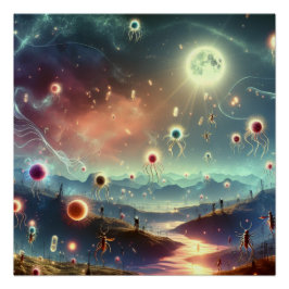 Póster Fantasía Magia Parasita A Fiesta En Arte De Luna L