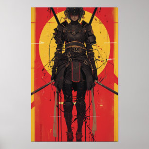 Póster Fantasía: Mujer guerrera en Poster de disfraces ne