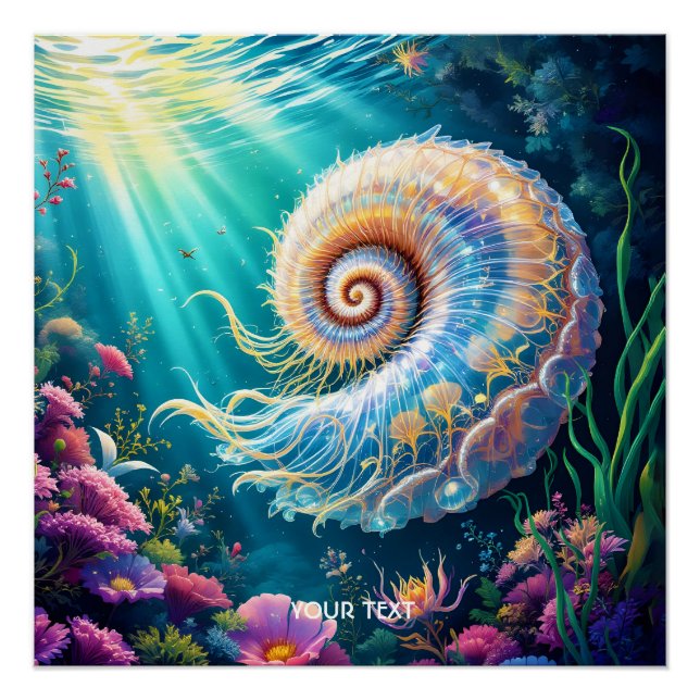 Póster Fantasía Naturaleza suave subacuática mundo (Anverso)