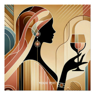 Póster Fantasía, perfil de mujer huelguista