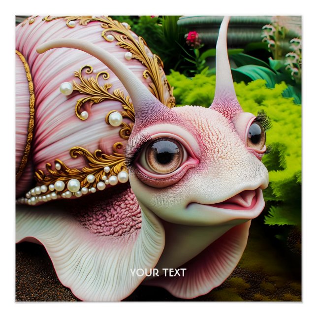 Póster Fantasía Perlas de Caracol Rosa (Anverso)