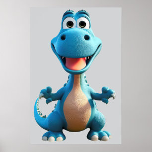Póster Fantasía Poster de dinosaurios