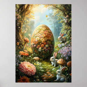 Póster Fantasía Surreal Magia Huevo Poster Pascua