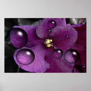 Póster Fantasía violeta africana