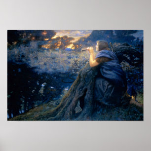 Póster Fantasías del crepúsculo por Edward Robert Hughes