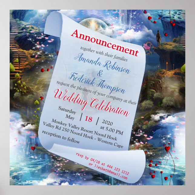 Póster Fantasías Reinos de Escenario Mágico (Frente)