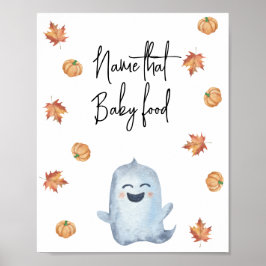 Póster Fantasma adorable - Nombra esa comida para bebé