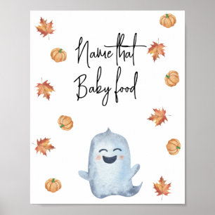 Póster Fantasma adorable - Nombra esa comida para bebé