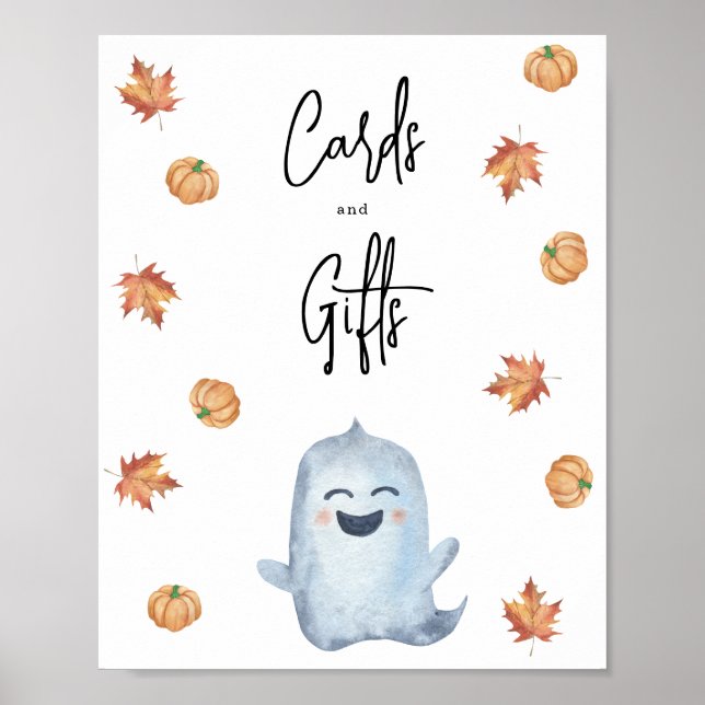 Póster Fantasma adorable - tarjetas y regalos (Frente)