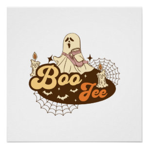 Póster Fantasma Boo-Jee Halloween divertido