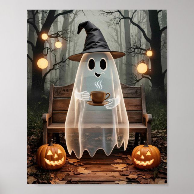 Póster Fantasma callejera con café en la selva (Frente)