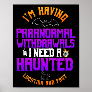 Póster Fantasma Caza paranormal Halloween Espíritu H