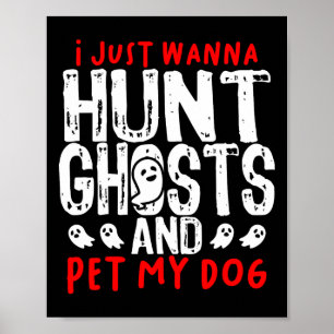 Póster Fantasma Caza paranormal Perro investigador Perro 