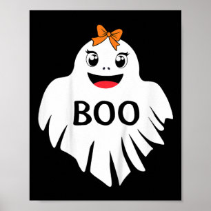 Póster Fantasma Con Chicas De Bow Boo Camiseta Halloween