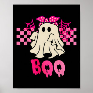 Póster Fantasma Con Halloween De Bow Boo Para Niños Chica