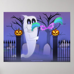 Póster Fantasma con máscara