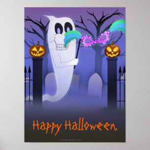 Póster Fantasma con máscara