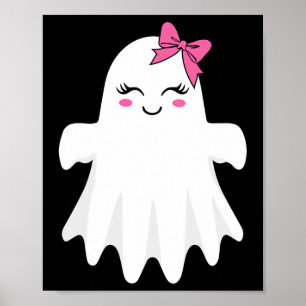 Póster Fantasma Cuidada Con Vestido De Halloween De Bow B
